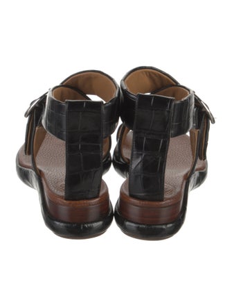 Chloé Embossed Leather Gladiator Sandals