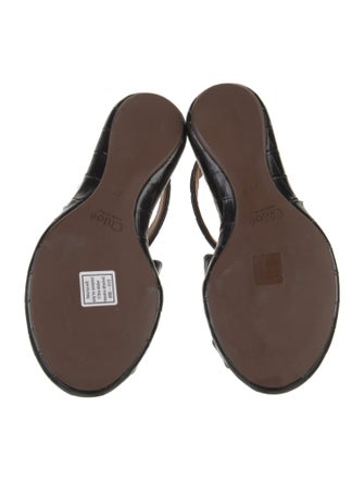 Chloé Embossed Leather Gladiator Sandals