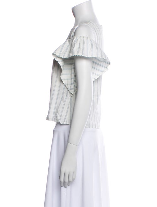 Chloé Striped Bateau Neckline Crop Top