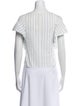 Chloé Striped Bateau Neckline Crop Top
