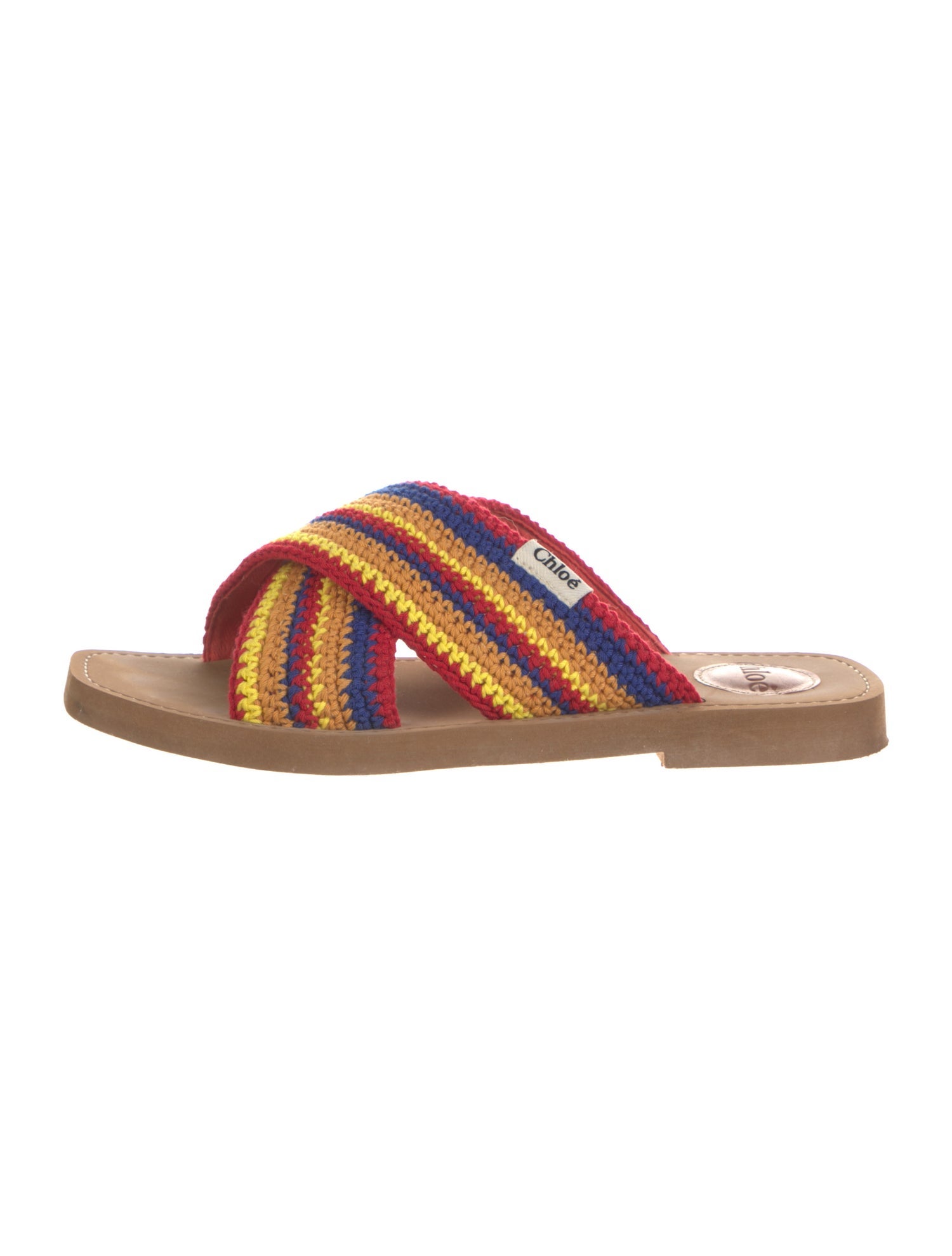 Chloé Colorblock Pattern Slides