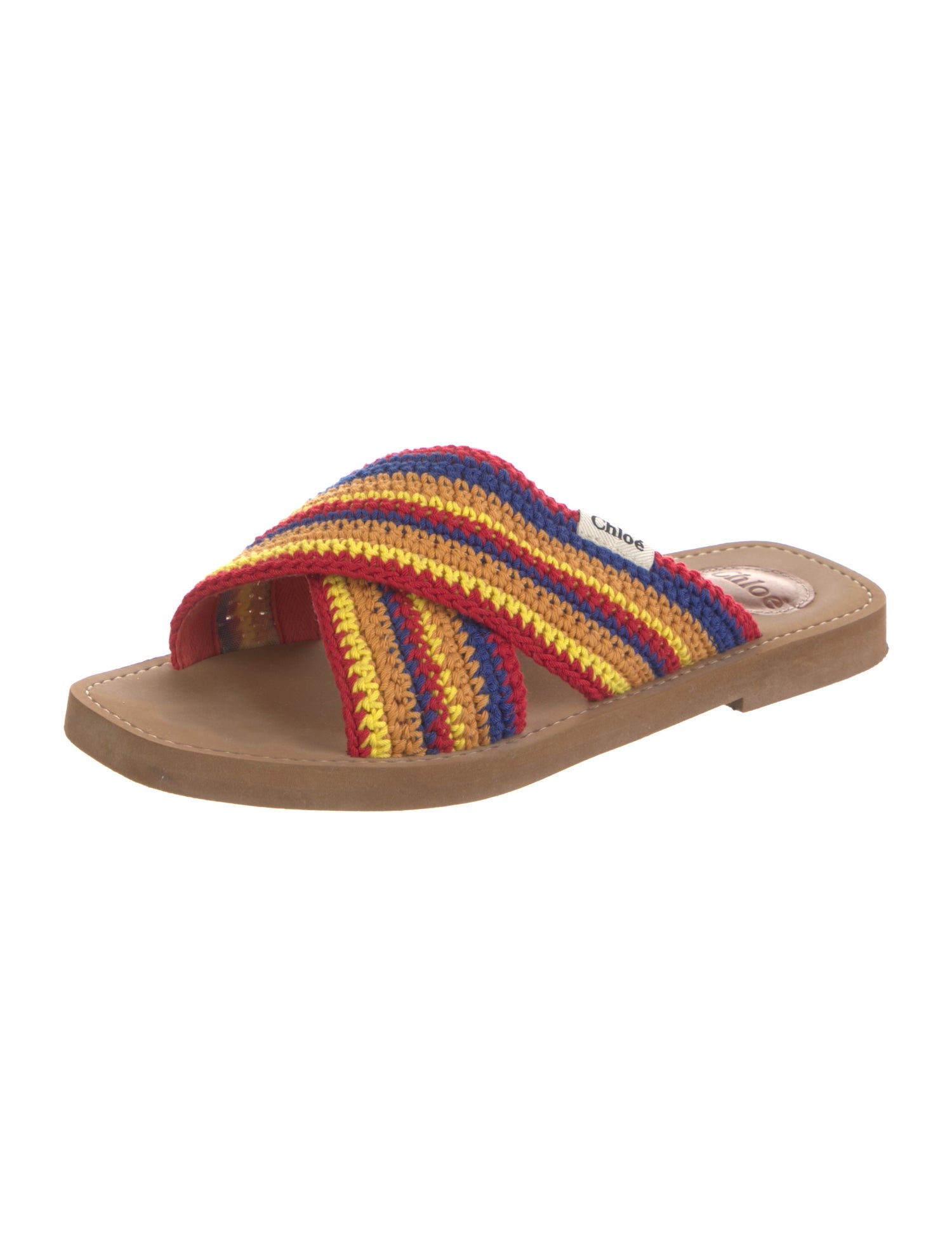 Chloé Colorblock Pattern Slides