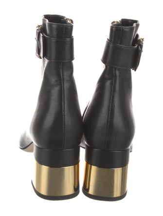 Chloé Leather Colorblock Pattern Boots