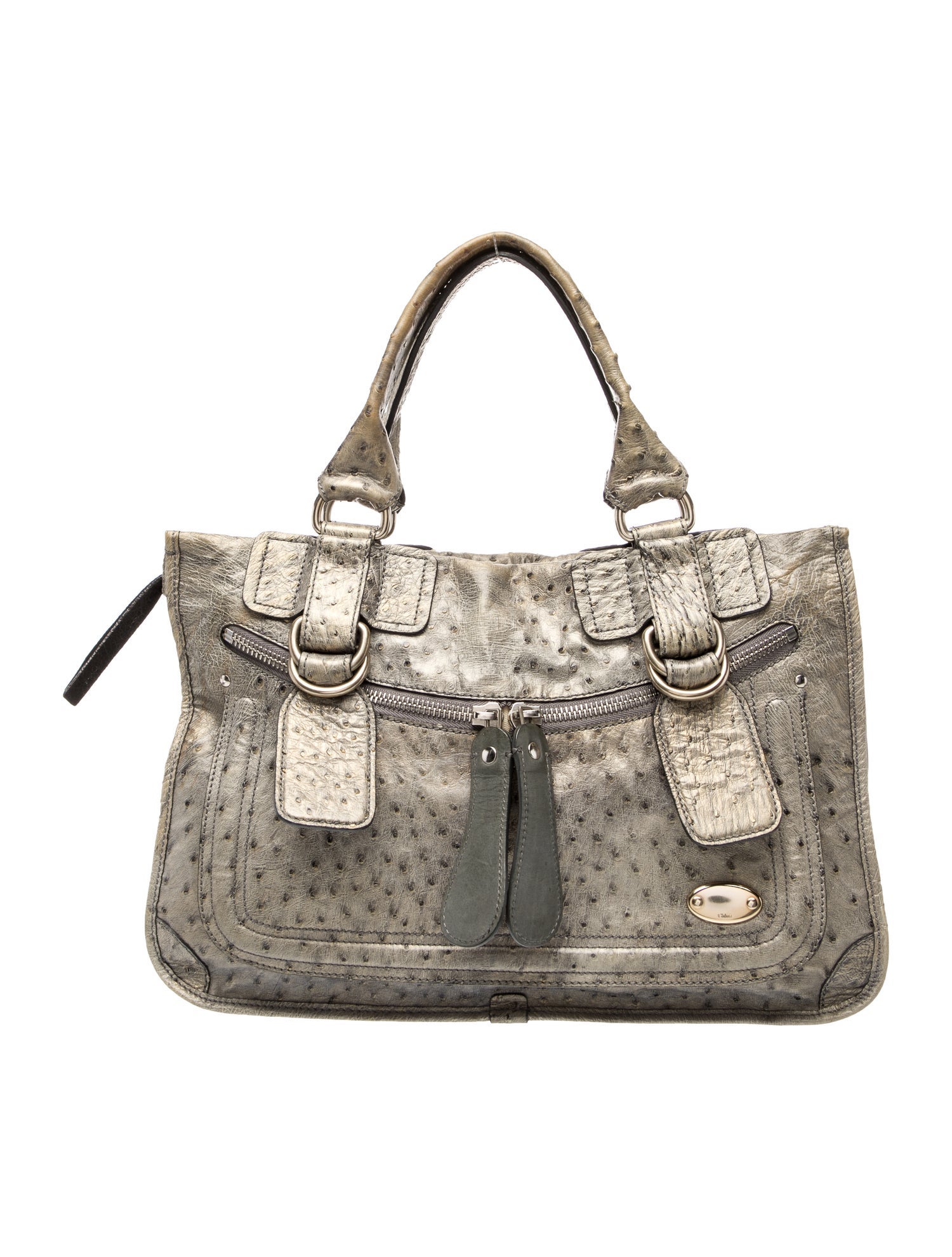 Chloé Ostrich Shoulder Bag