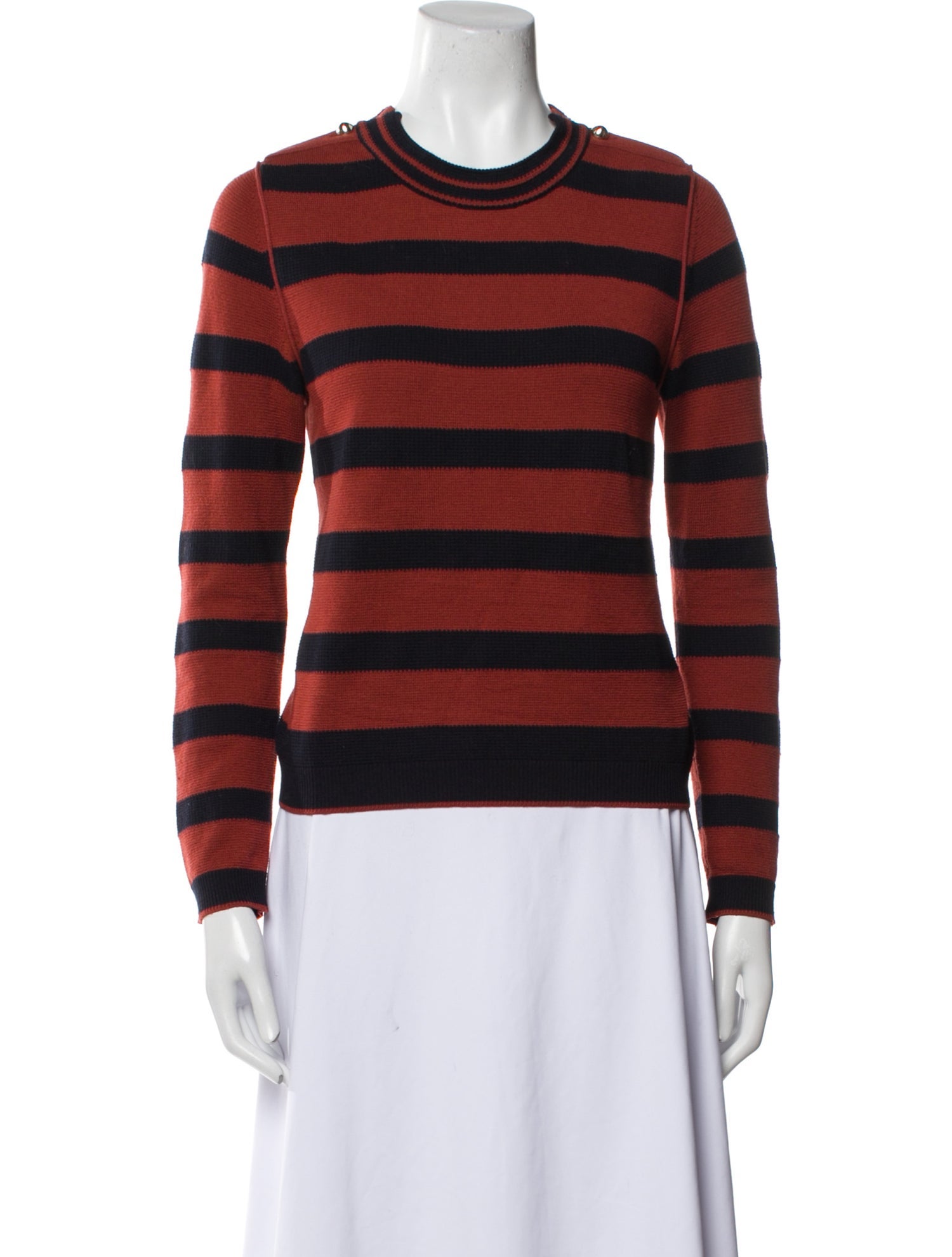 Chloé Virgin Wool Striped Sweatshirt