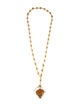 Chloé Enamel Horn Charm Pendant Necklace