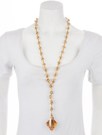 Chloé Enamel Horn Charm Pendant Necklace