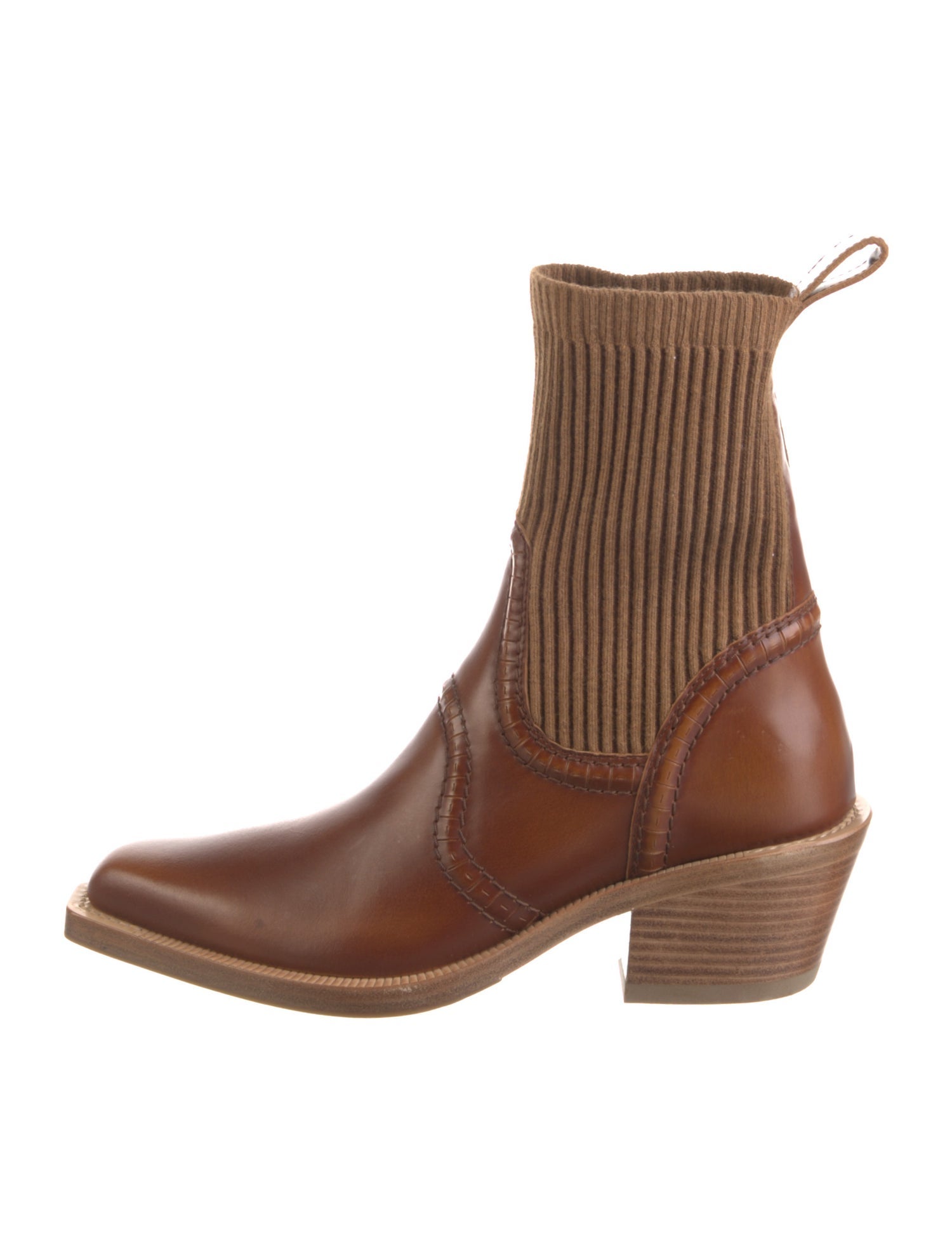 Chloé Leather Western Boots