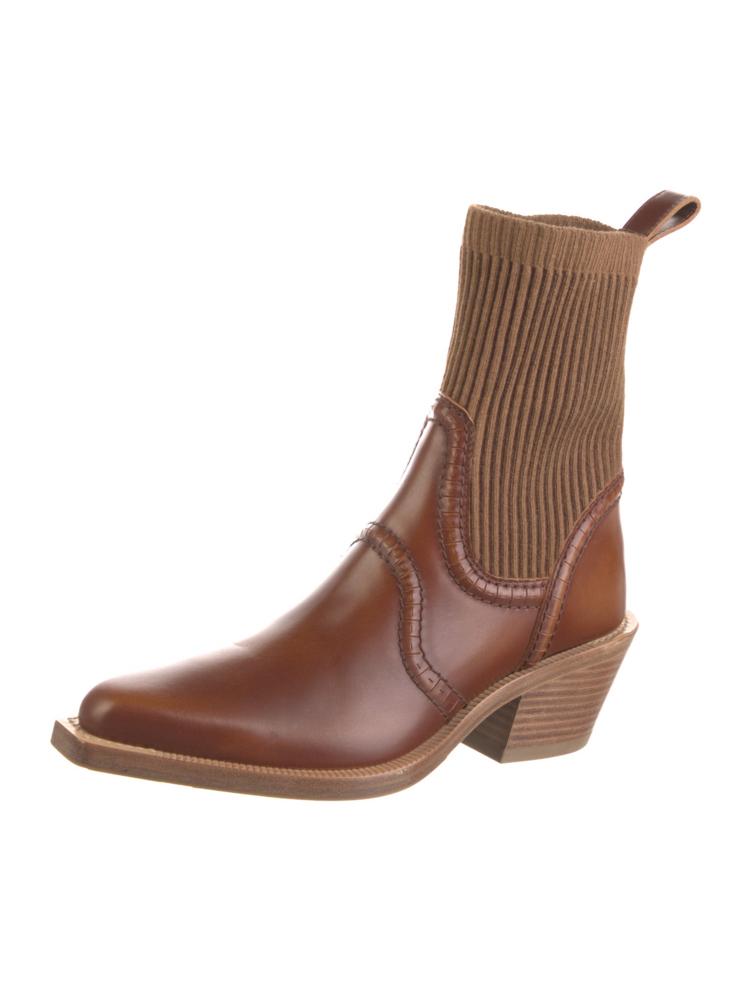 Chloé Leather Western Boots