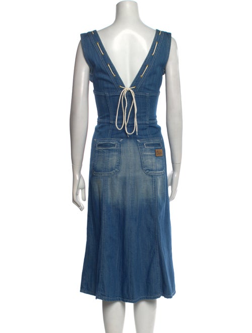 Chloé V-Neck Midi Length Dress