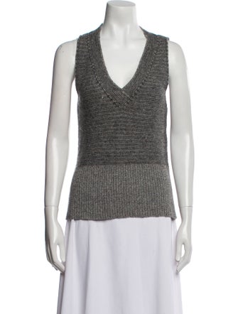 Chloé Wool V-Neck Top