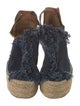Chloé Denim Colorblock Pattern Espadrilles