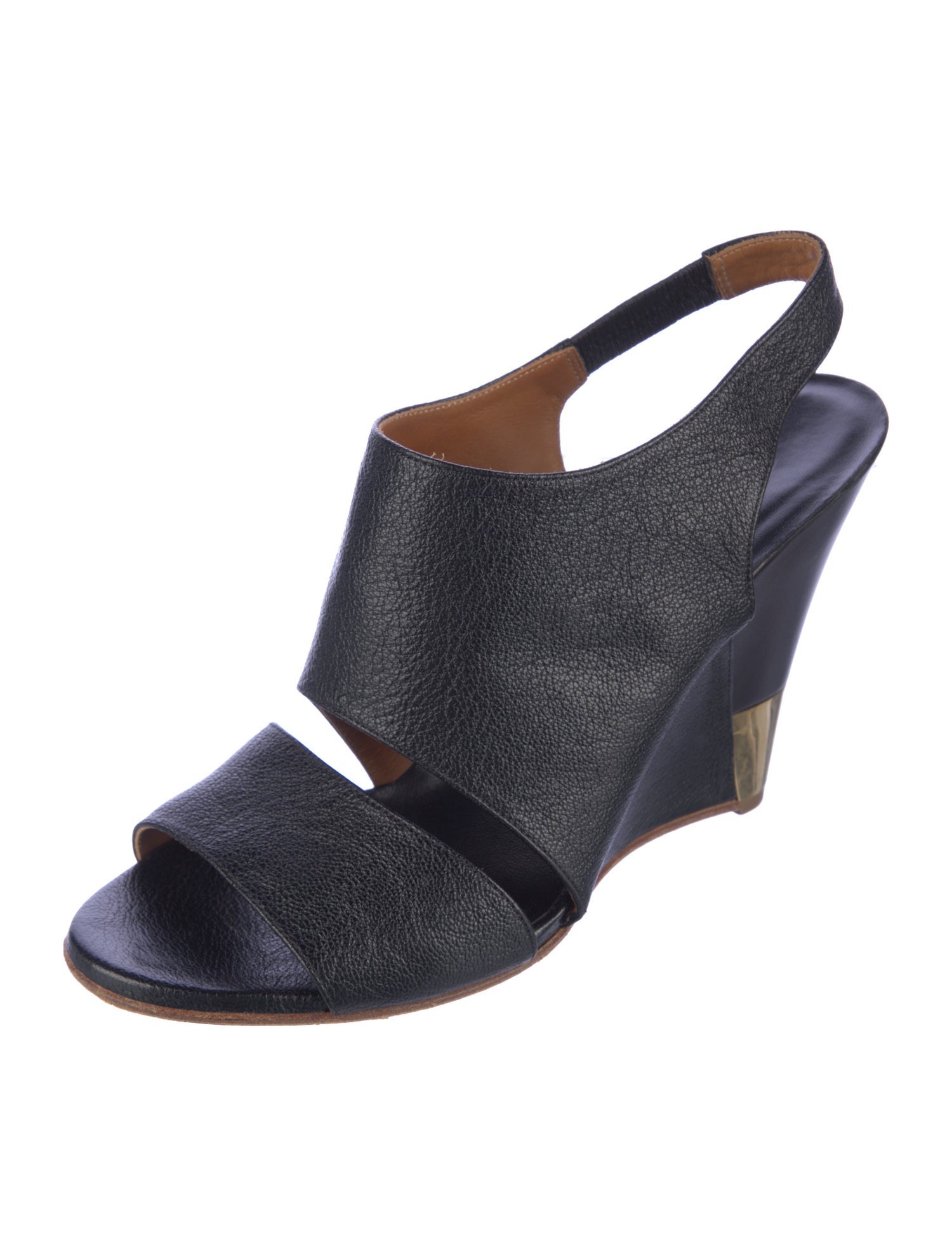 Chloé Leather Printed Slingback Sandals