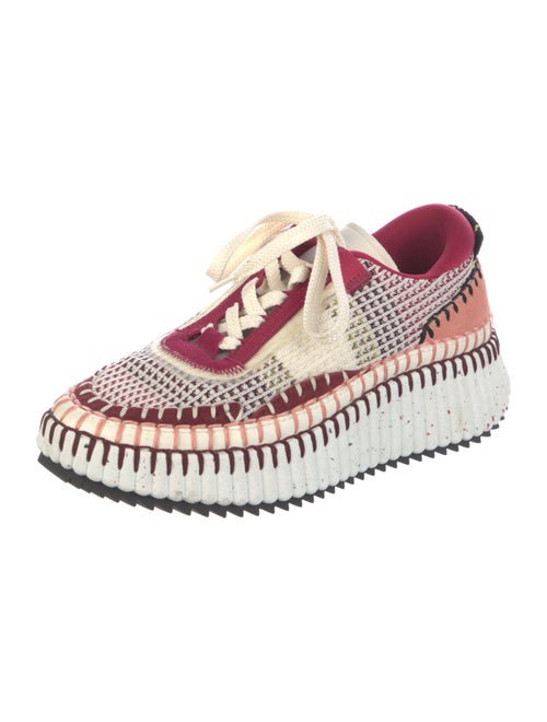 Chloé Colorblock Pattern Whipstitch Trim Sneakers