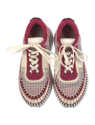 Chloé Colorblock Pattern Whipstitch Trim Sneakers