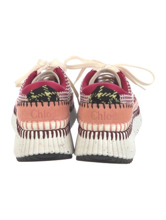 Chloé Colorblock Pattern Whipstitch Trim Sneakers