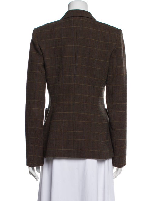 Chloé Virgin Wool Plaid Print Blazer