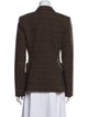 Chloé Virgin Wool Plaid Print Blazer