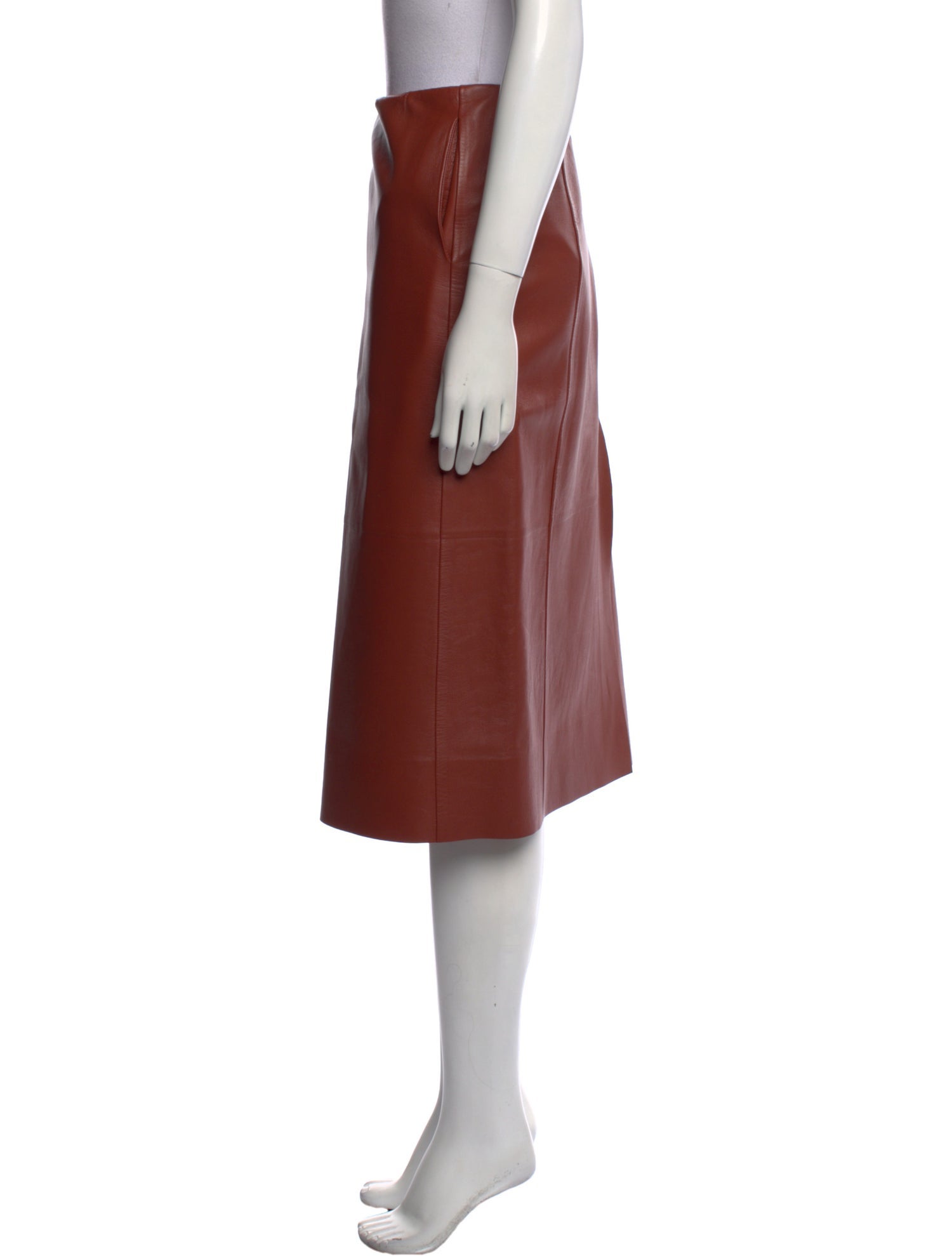 Chloé Leather Knee-Length Skirt