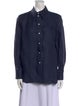 Chloé Linen Long Sleeve Button-Up Top
