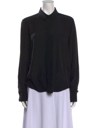 Chloé Silk Long Sleeve Button-Up Top