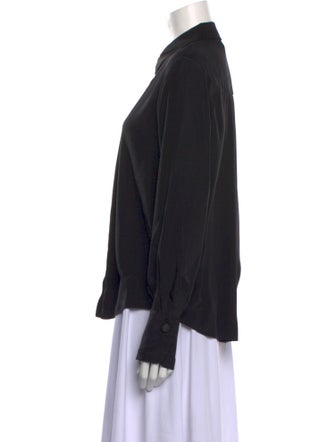 Chloé Silk Long Sleeve Button-Up Top