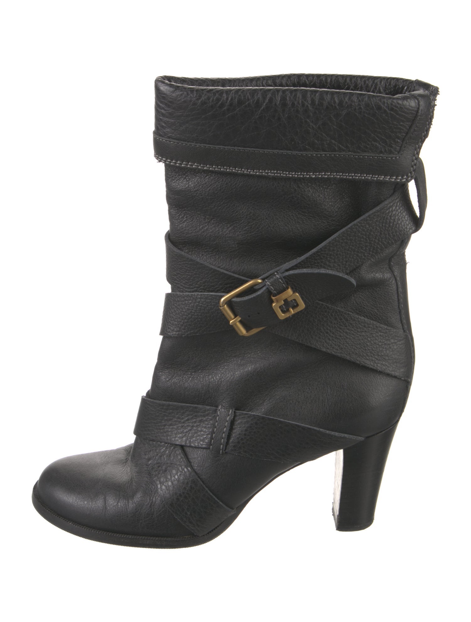 Chloé Leather Moto Boots