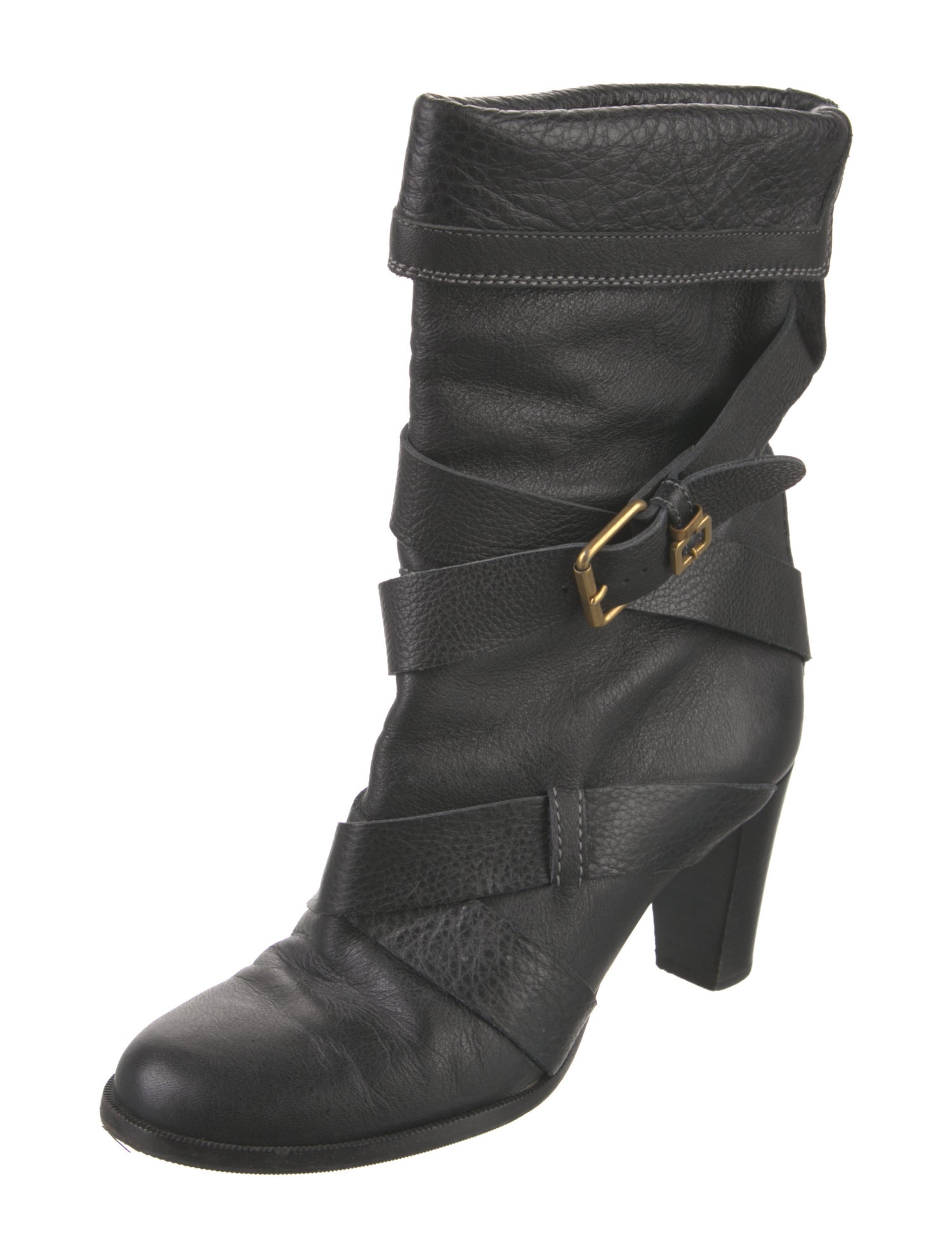 Chloé Leather Moto Boots