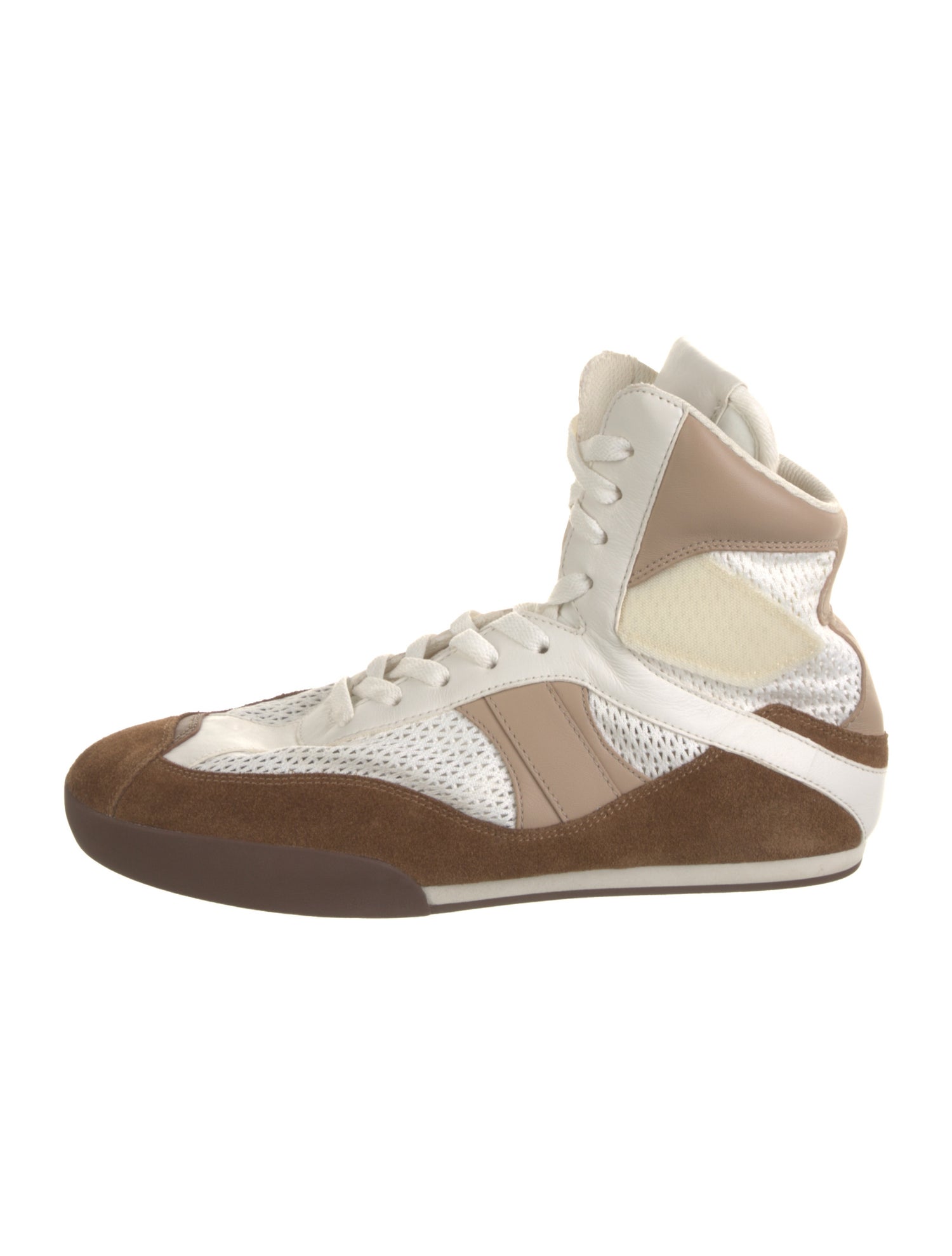Chloé Suede Colorblock Pattern Sneakers