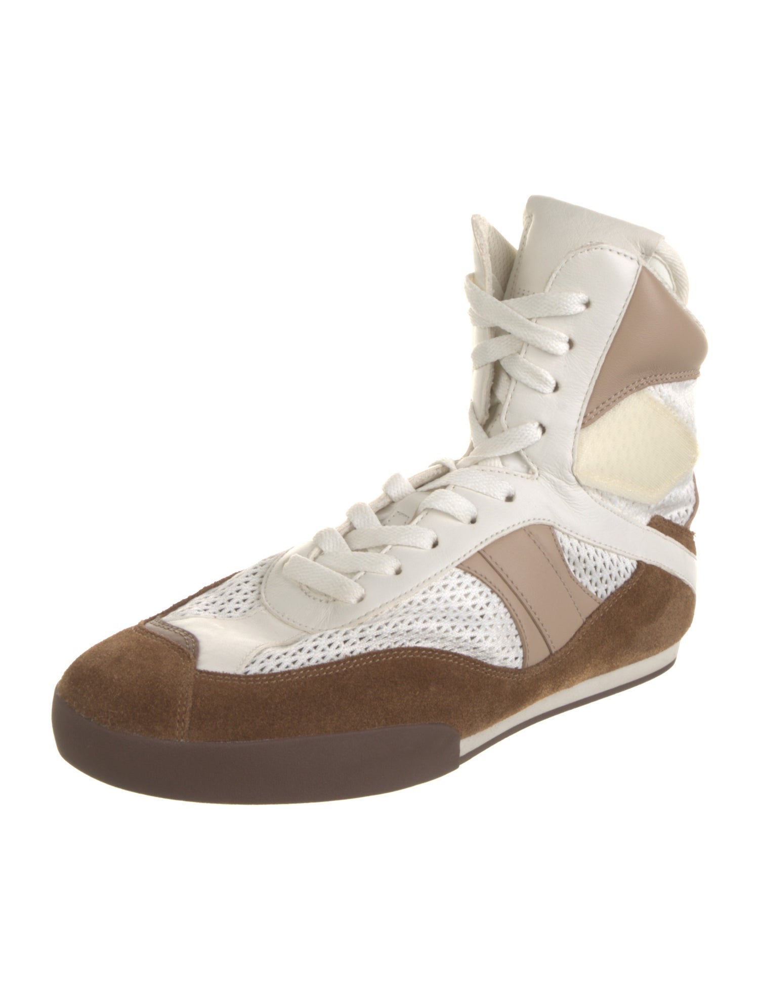 Chloé Suede Colorblock Pattern Sneakers