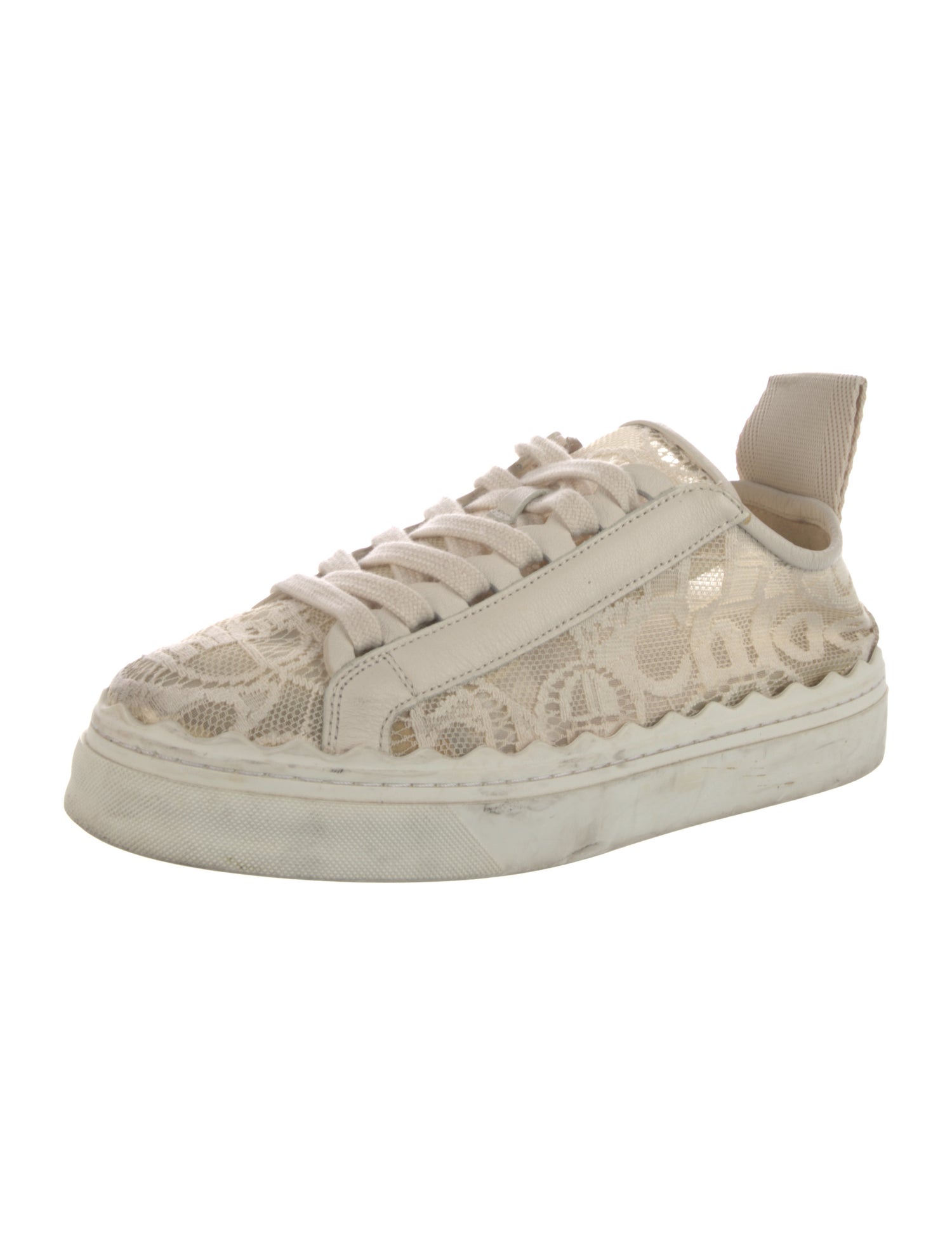 Chloé Lace Lace Pattern Sneakers