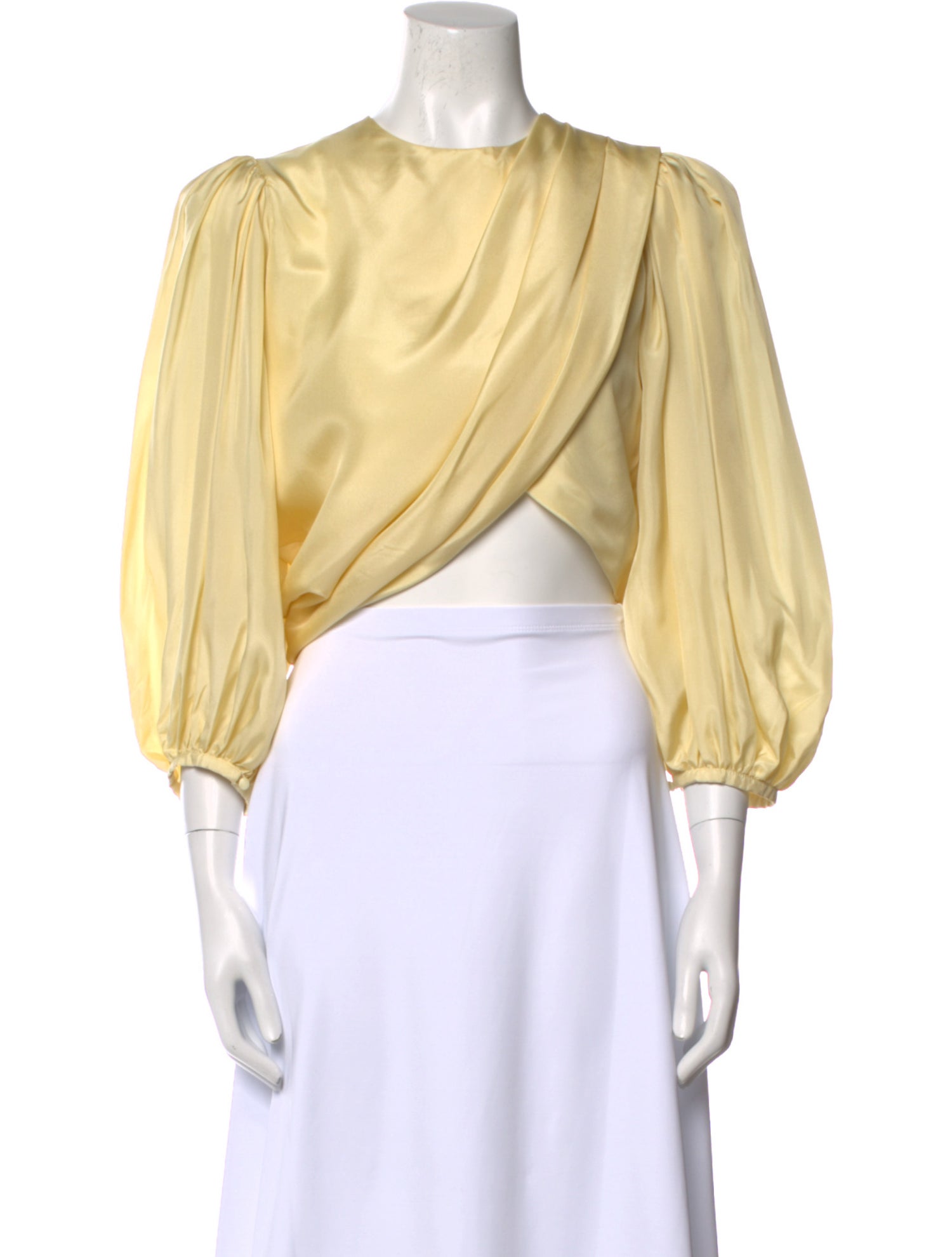 Chloé Silk Crew Neck Crop Top