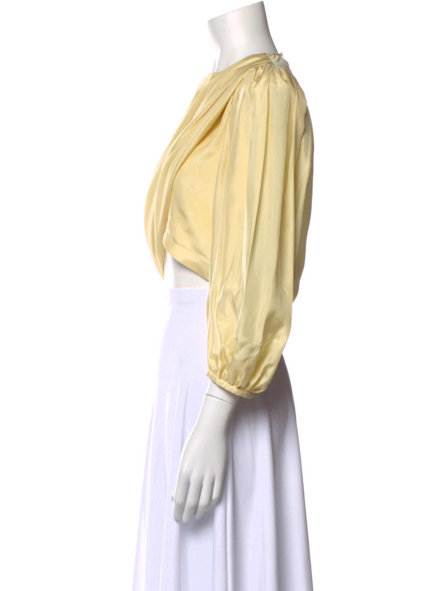 Chloé Silk Crew Neck Crop Top