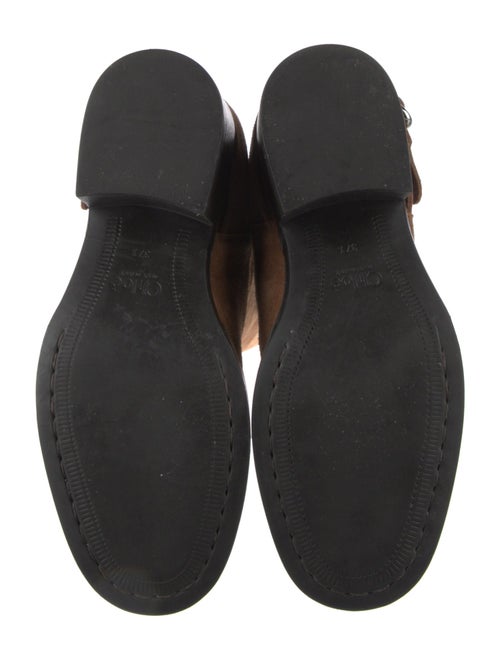 Chloé Suede Colorblock Pattern Riding Boots