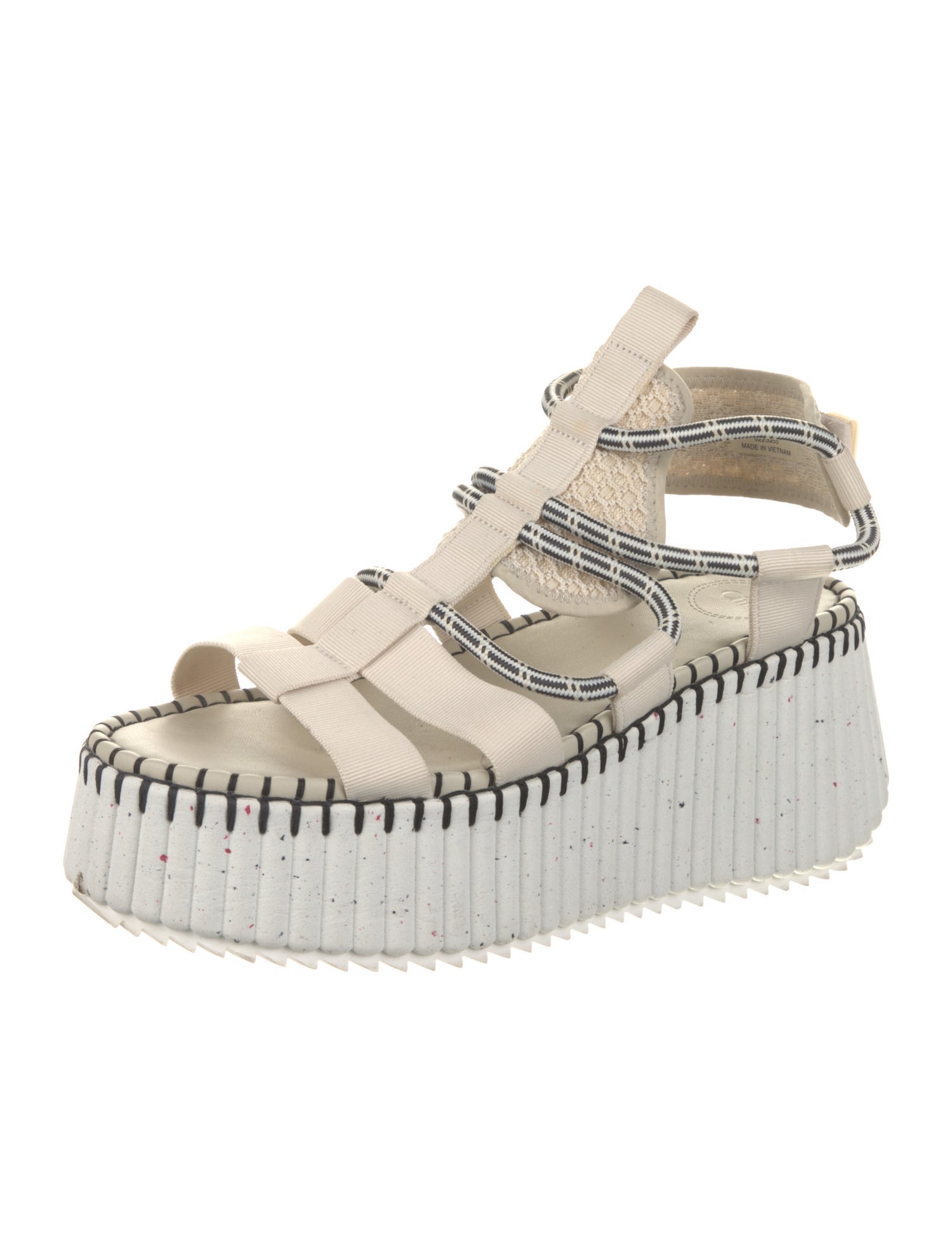 Chloé Whipstitch Trim Gladiator Sandals