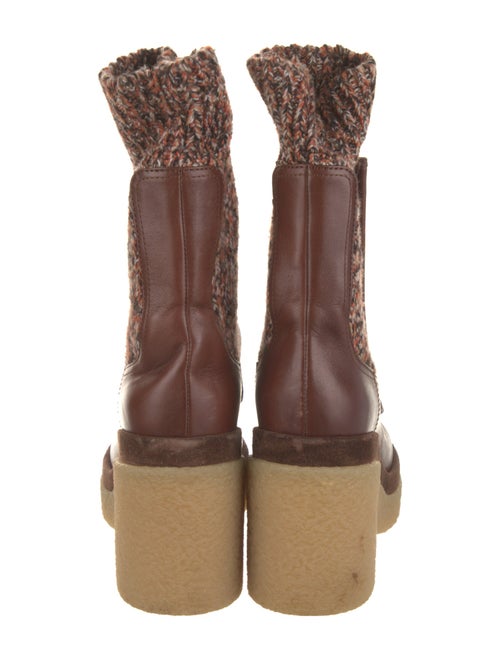 Chloé Leather Patterned Sock Boots