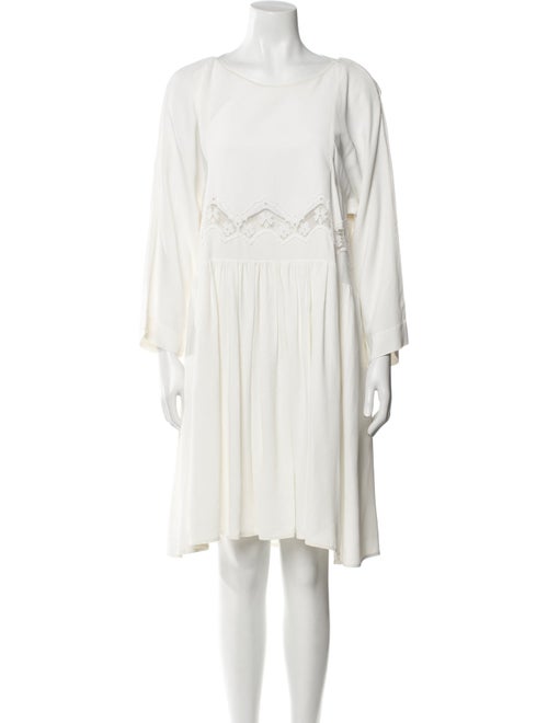 Chloé Bateau Neckline Knee-Length Dress