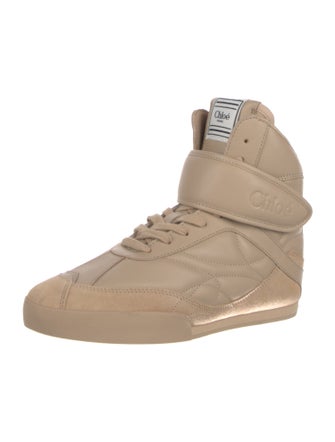 Chloé Leather Wedge Sneakers