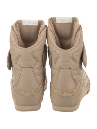 Chloé Leather Wedge Sneakers