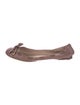 Chloé Leather Chain-Link Accents Ballet Flats