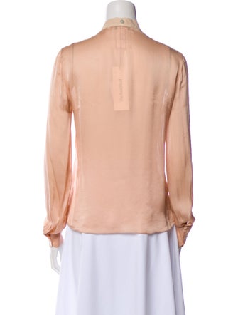 Chloé Silk Long Sleeve Button-Up Top