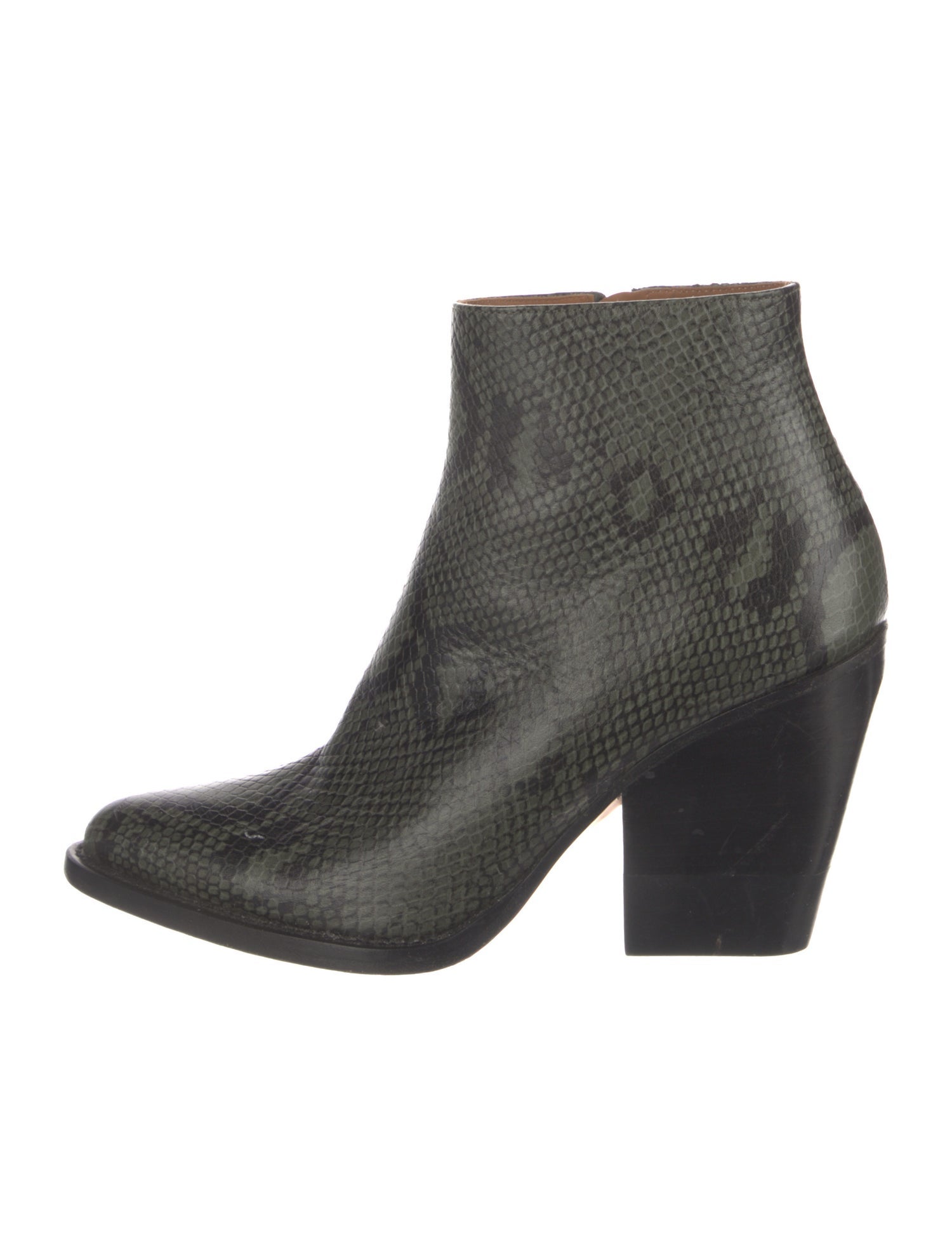 Chloé Snakeskin Animal Print Boots
