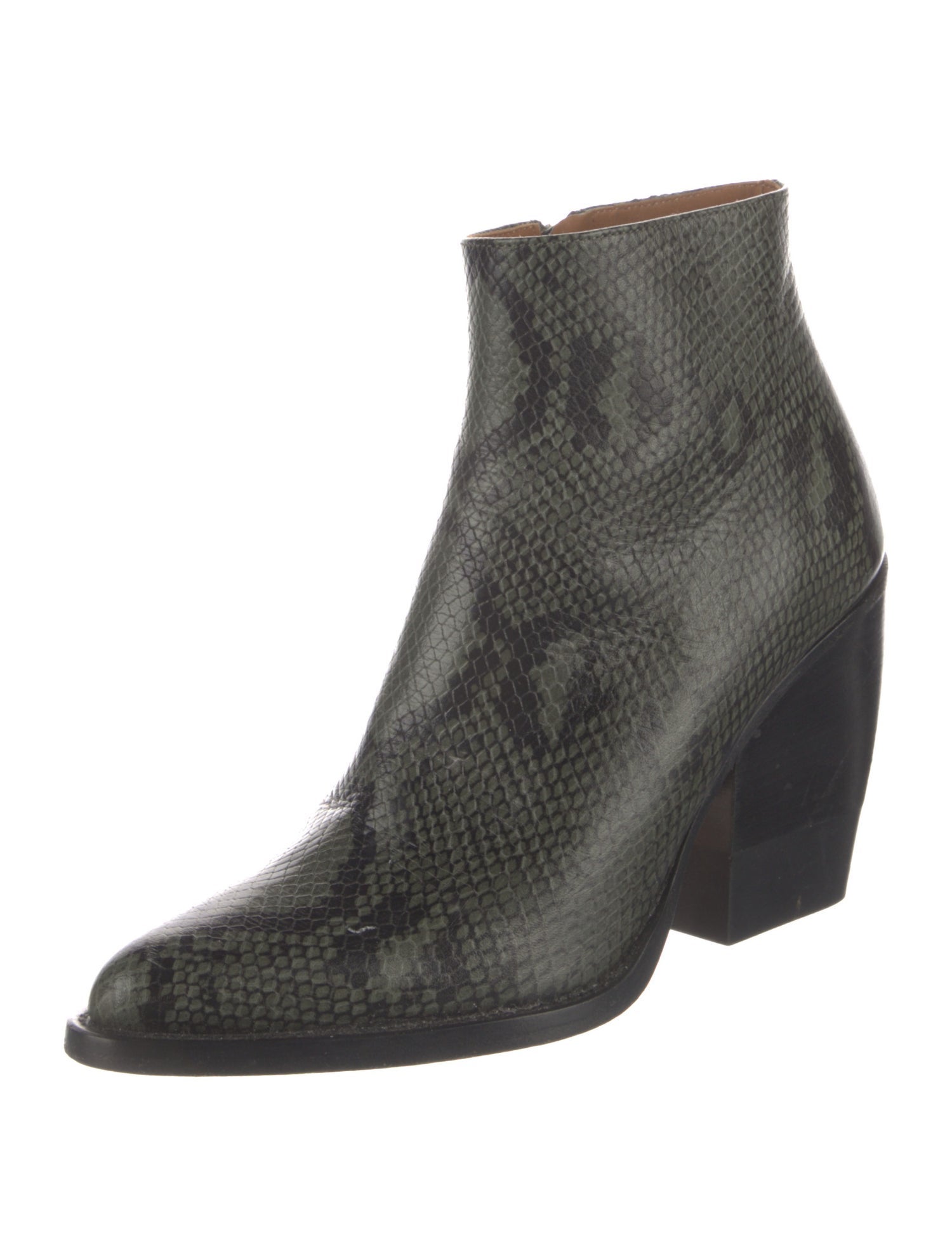 Chloé Snakeskin Animal Print Boots