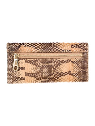Chloé Snakeskin Animal Print Continental Wallet