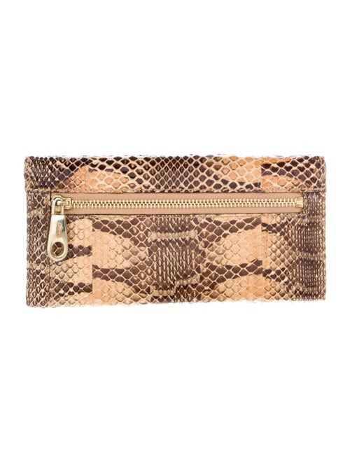 Chloé Snakeskin Animal Print Continental Wallet
