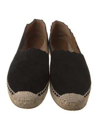 Chloé Suede Scalloped Accent Espadrilles