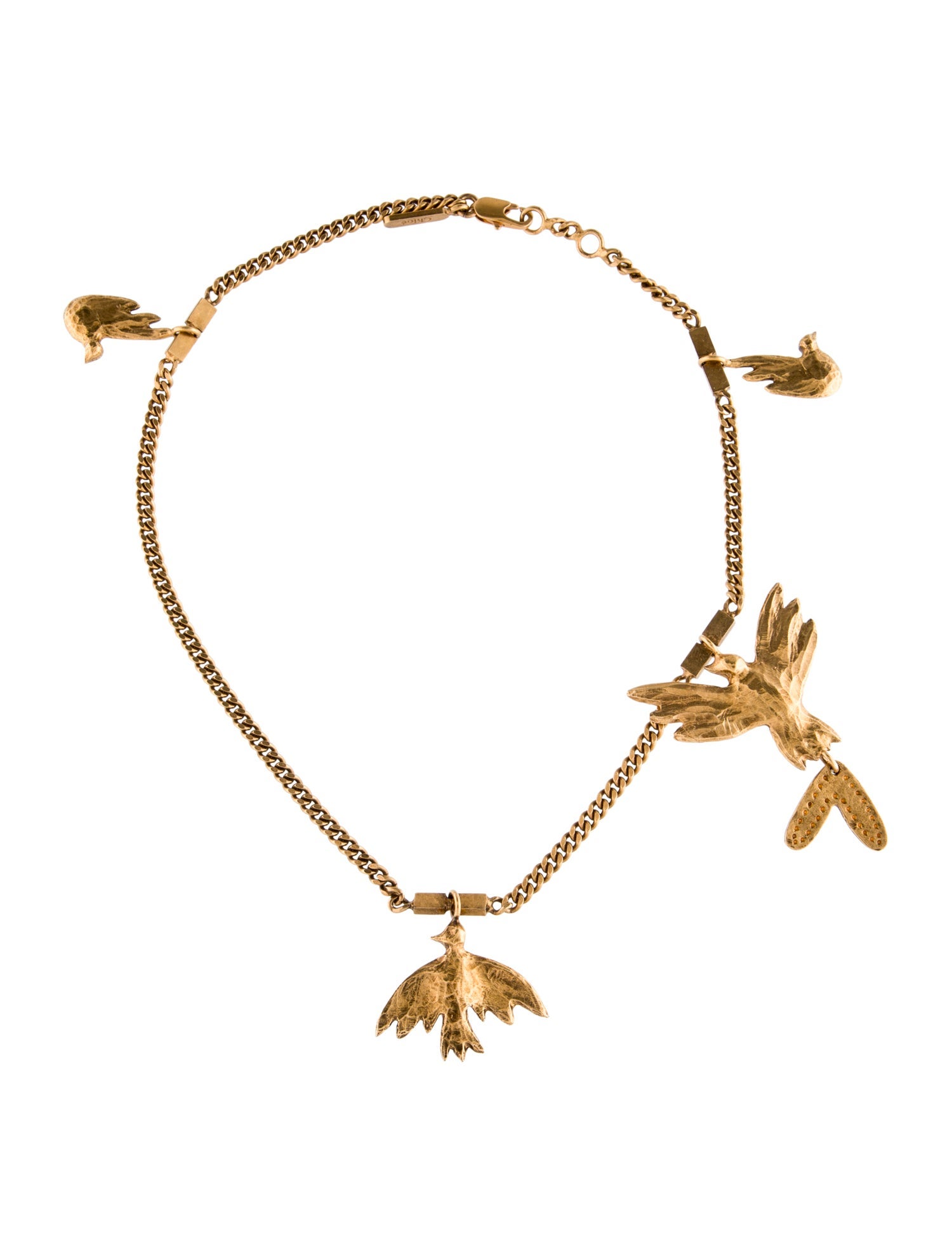 Chloé Bird Charm Choker Necklace