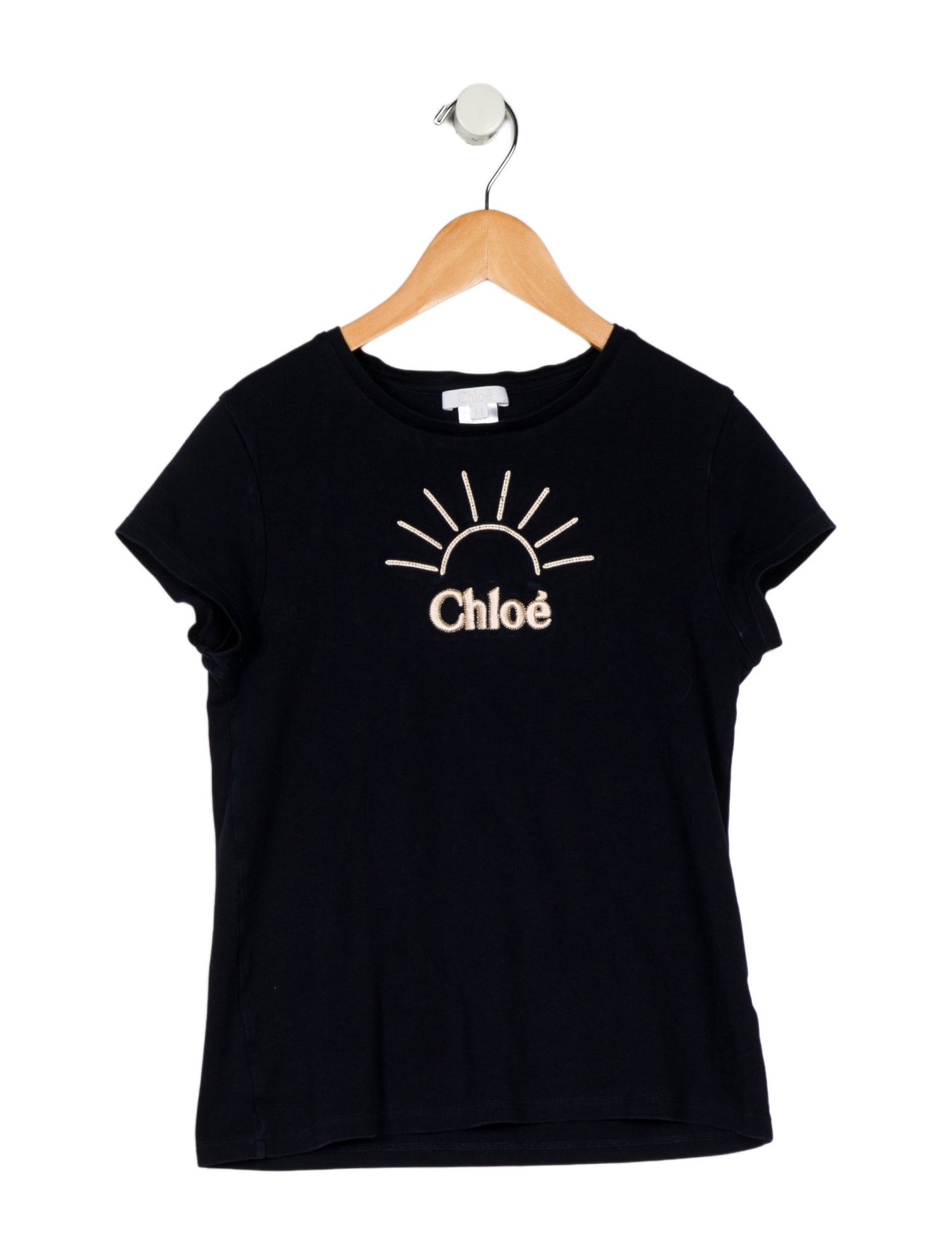 Chloé Girls' Embroidered Short Sleeve T-Shirt