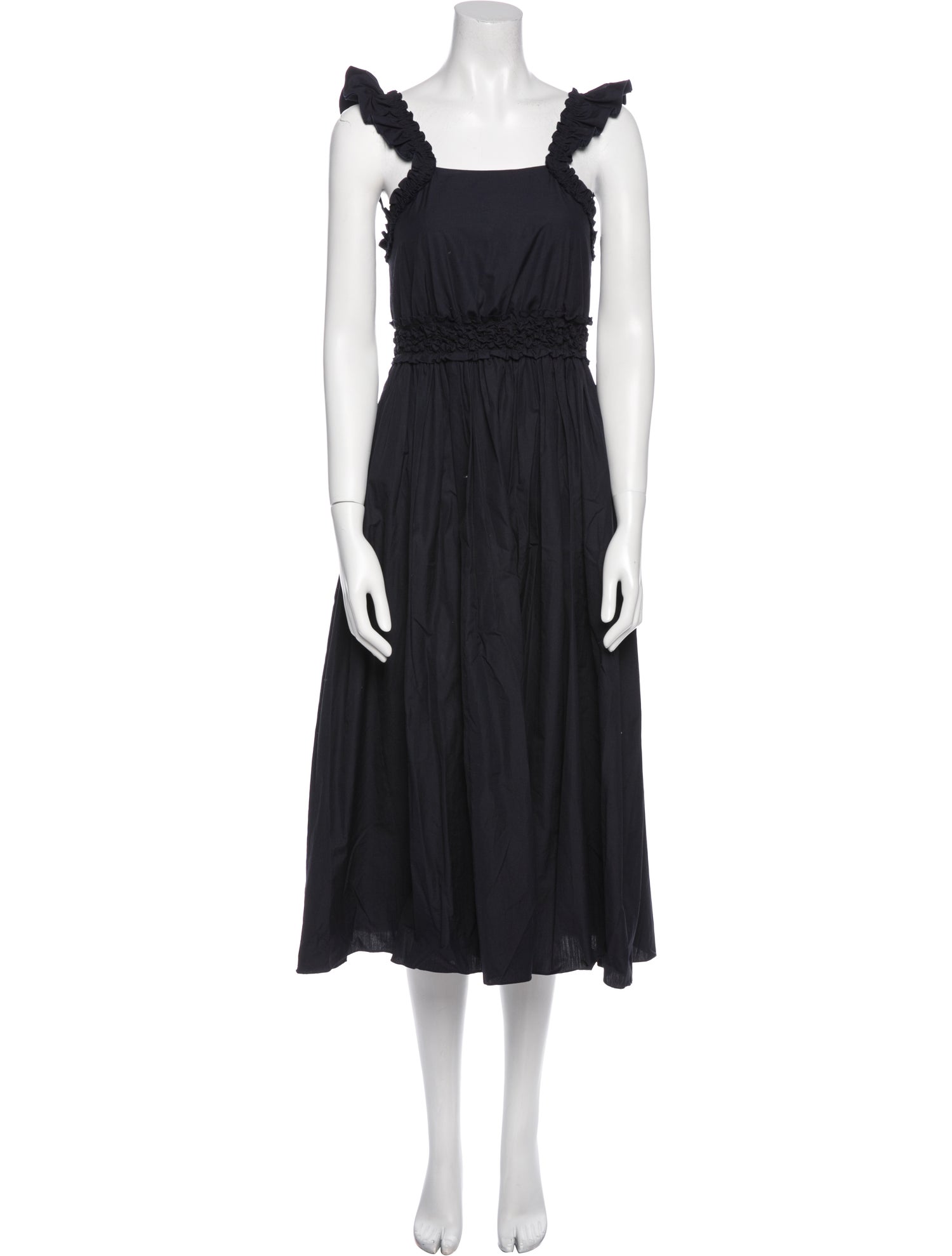 Chloé Square Neckline Midi Length Dress