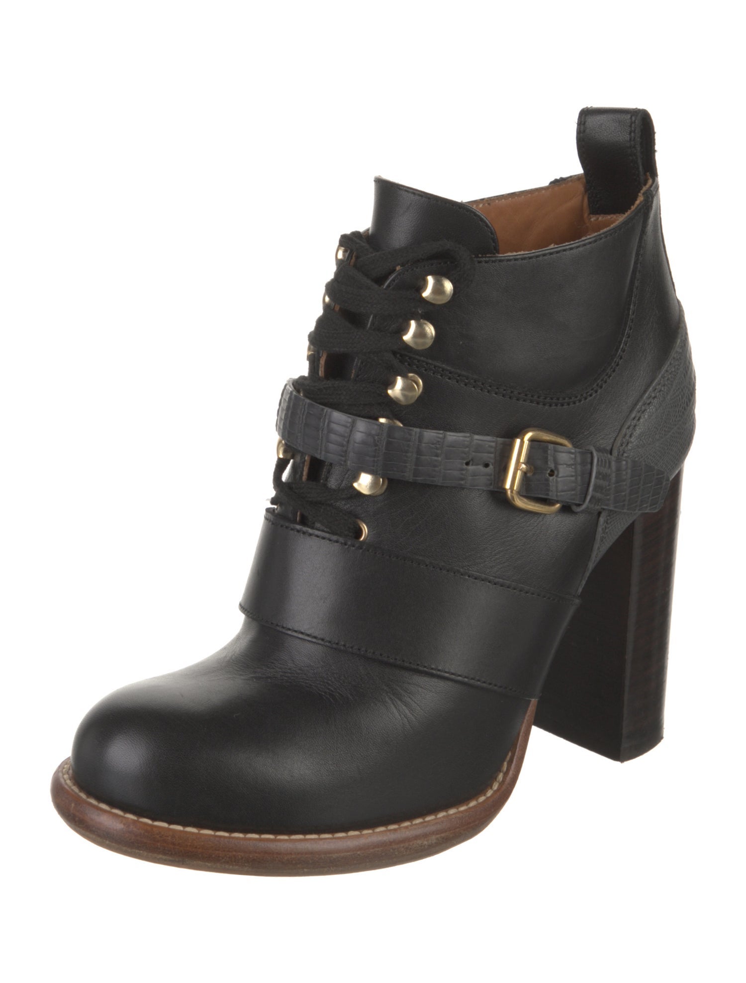 Chloé Leather Moto Boots